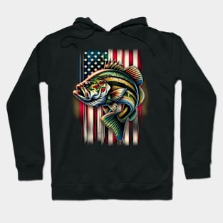 American Flag Fish Hoodie